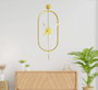 Wallity Reloj de pared decorativo de metal Dorado